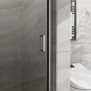 Pivot Shower Door, Tempered Glass, Semi Frameless