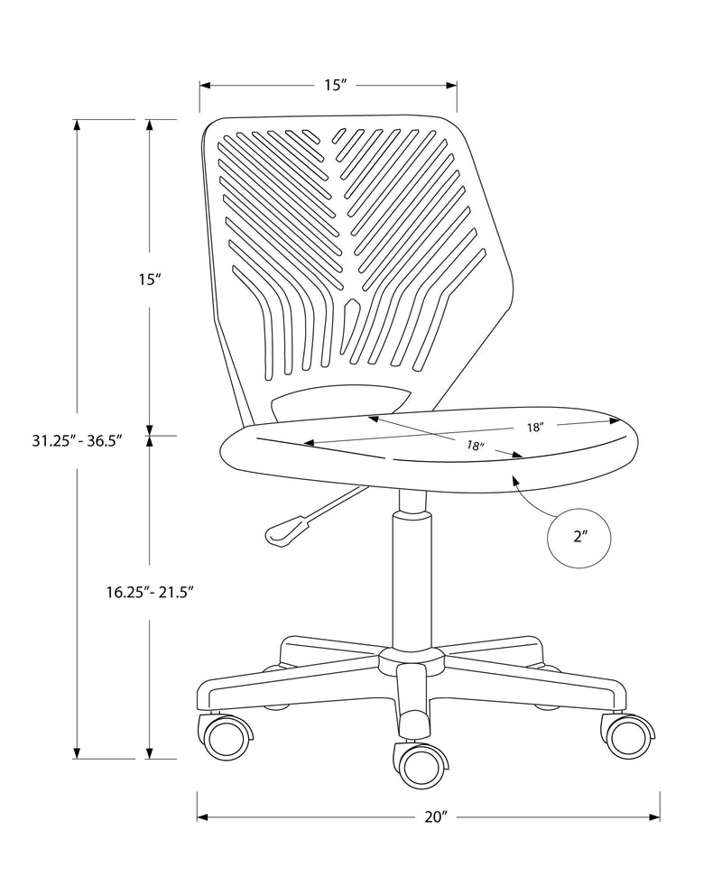 Office Chair & Adjustable Height, Swivel, Ergonomic