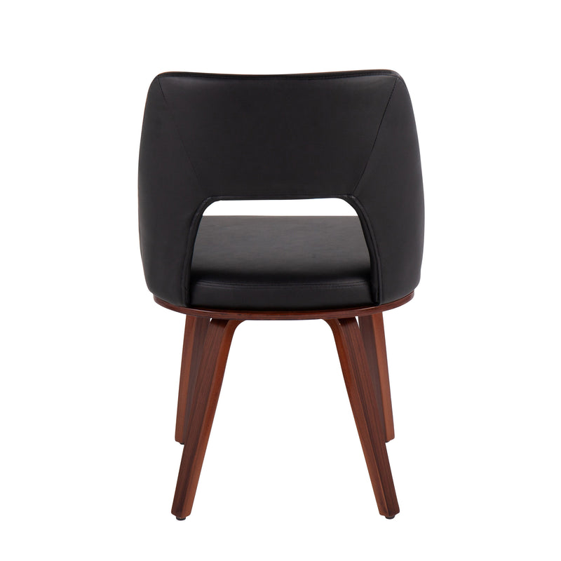 Triad - Mid-Century Modern Upholstered Chair (Set of 2) - Walnut / Black