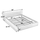 Modern Upholstered Bed Frame With Curved Headboard