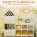 Versatile Children's Bookshelf With House Shaped Design, Multi Functional Storage
