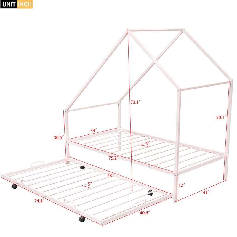 House Bed With Trundle
