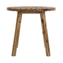 Round Dining Table, Solid Wood - Natural Wood / Brown