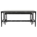 Ebby - 2 Piece Genuine Marble Top Nesting Coffee Tables - White