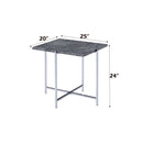 Adelae - End Table - Gray / Chrome