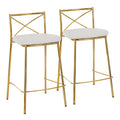 Modern Charlotte - Contemporary Fixed Height Counter Stool (Set of 2)