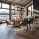 Gilsea - Fabric & Synthetic Leather Side Chair (Set of 2) - Beige & Brown Finish