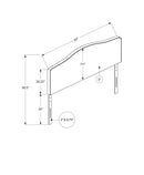 Queen Size, Bed Headboard Only, Upholstered, Transitional - White