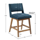 Boomerang - Dining Counter Stool Cushion - Navy