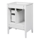 Retro Bathroom Vanity With Sink, Soft Closing Cabinet & Drawers