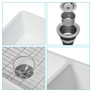 Sink 33" Double Bowl Apron Front Kitchen Sink 50 / 50 - White