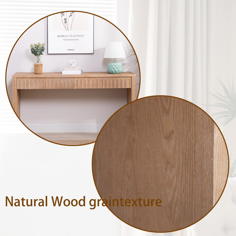 Modern Console Table With 4 Drawers, Entryway Table