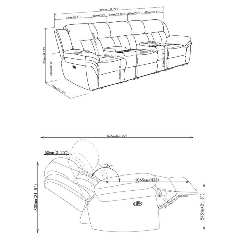 Bahrain - Upholstered Home Theater Seating