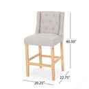 Vienna - Contemporary Fabric Tufted & Wingback Counter Stools (Set of 2)