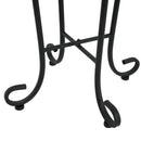 French Country Patio Side Table With Vibrant Tile Top