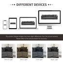 Modern Modular Sectional Oversized 4 Seat Couch Set & 4 Pillows, Minimalist Style Wide Seat Comfy Sofa - Gray