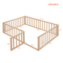 Full Size Wood Daybed Frame with Fence, Natural(OLD SKU:WF289662AAM)