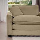 Modern 2 Seater With 4 Pillows, Upholstered Deep Seating Loveseat