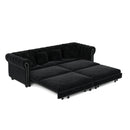 3 In 1 Convertible Sleeper Sofa Bed With Movable Ottoman