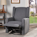 Landau Contemporary Fabric Upholstered Swivel Recliner
