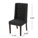 Sophisticated Tufted Dining Chair With High Back Design