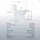 Gloss Tornado Flush 1 Piece Toilet With Soft Closing Seat, Water Saving Dual Flush - Gloss White