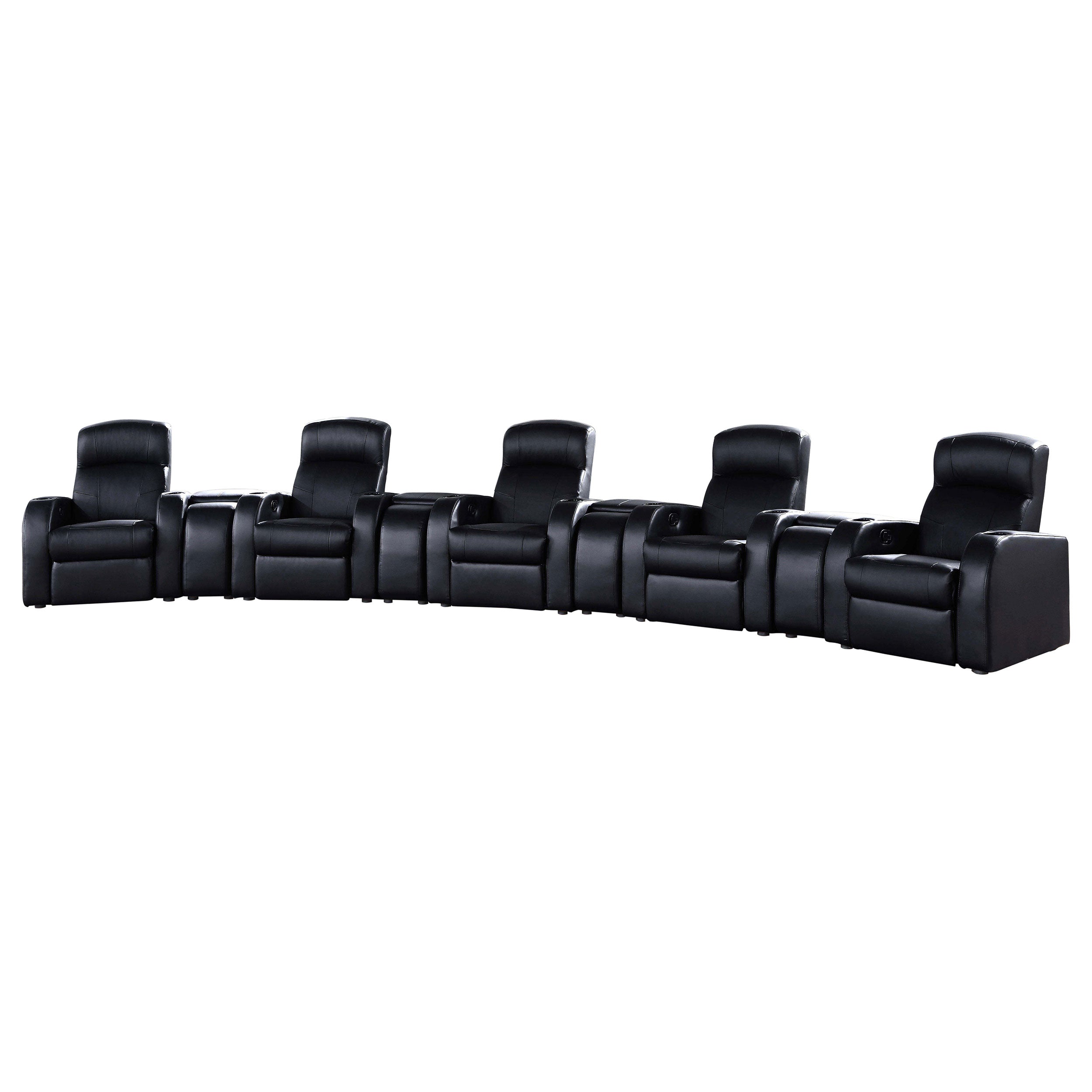 Cyrus 9-piece Upholstered Home Theater Seating — view 1