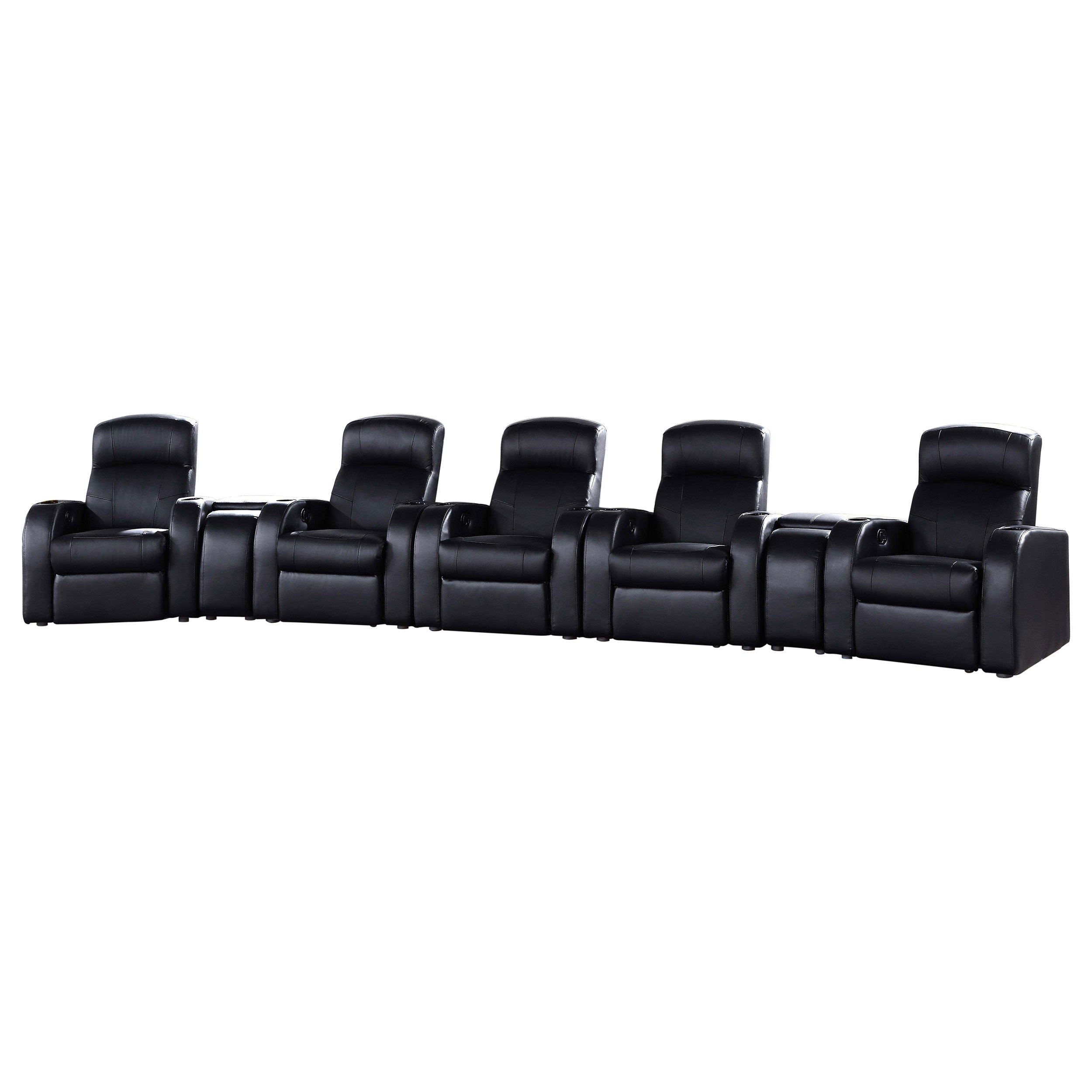 Cyrus 7-piece Upholstered Home Theater Seating — view 1