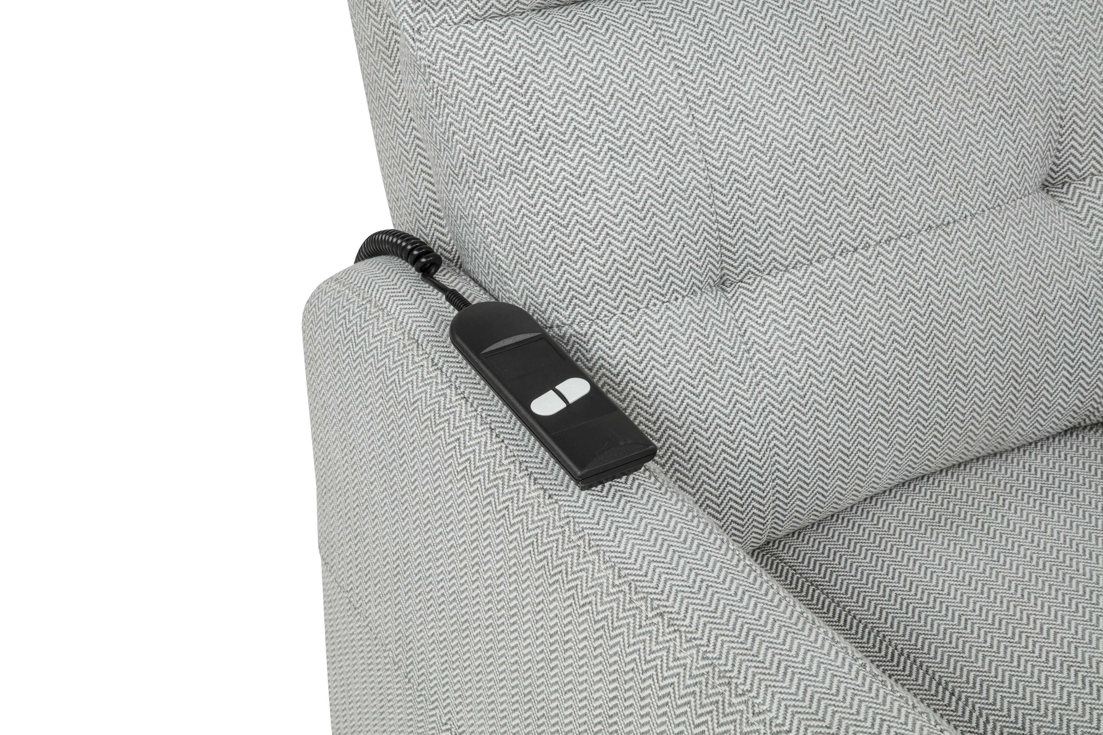 Dayes Upholstered Power Lift Recliner Chair Light Grey — view 12