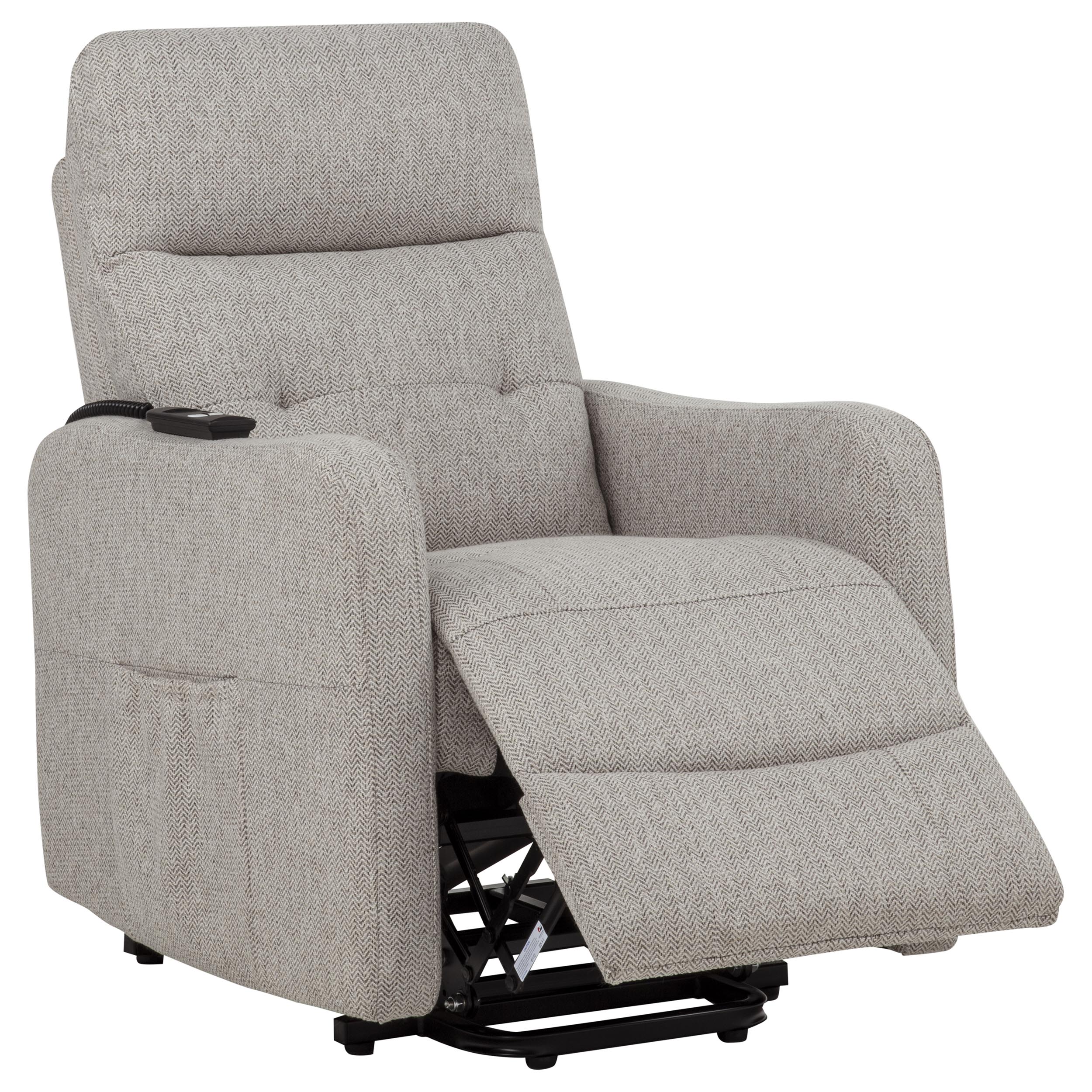 Dayes Upholstered Power Lift Recliner Chair Taupe — view 5