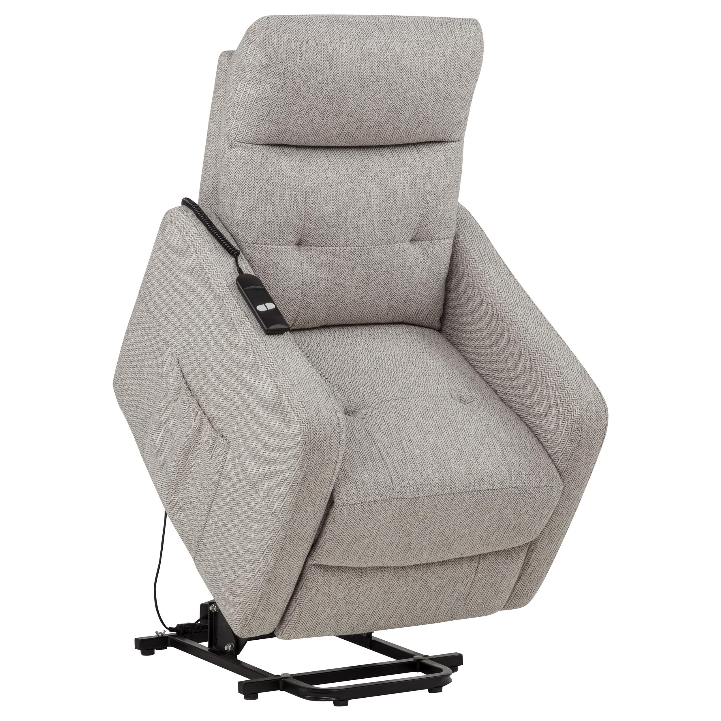 Dayes Upholstered Power Lift Recliner Chair Taupe — view 7
