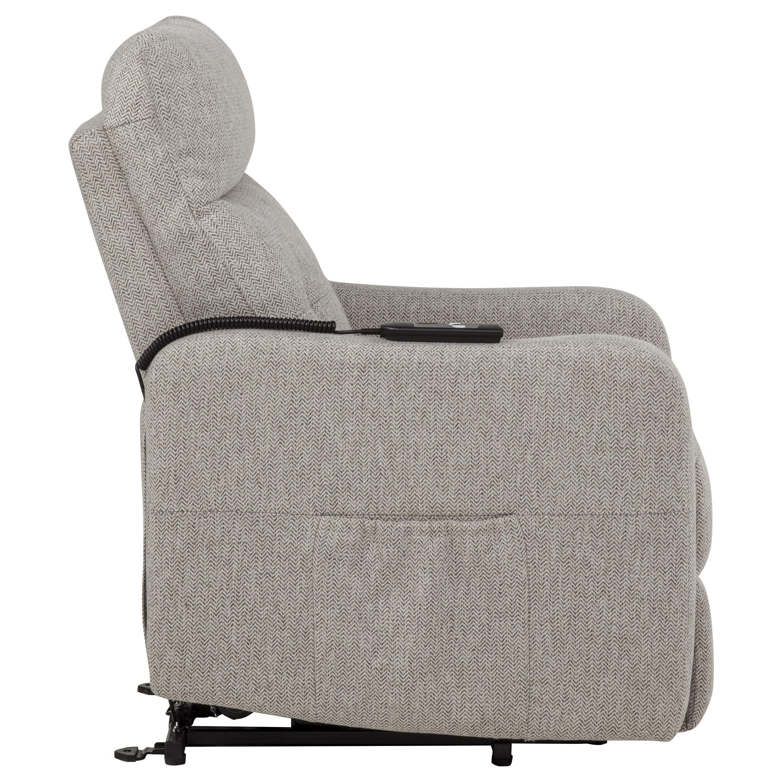 Dayes Upholstered Power Lift Recliner Chair Taupe — view 11