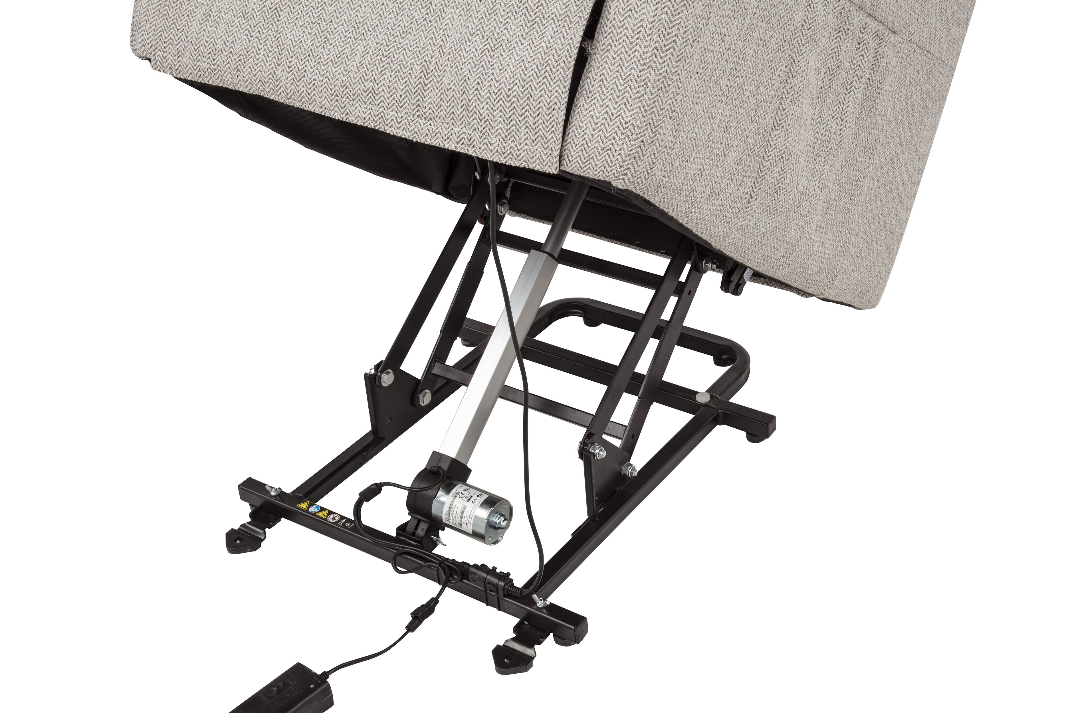 Dayes Upholstered Power Lift Recliner Chair Taupe — view 16