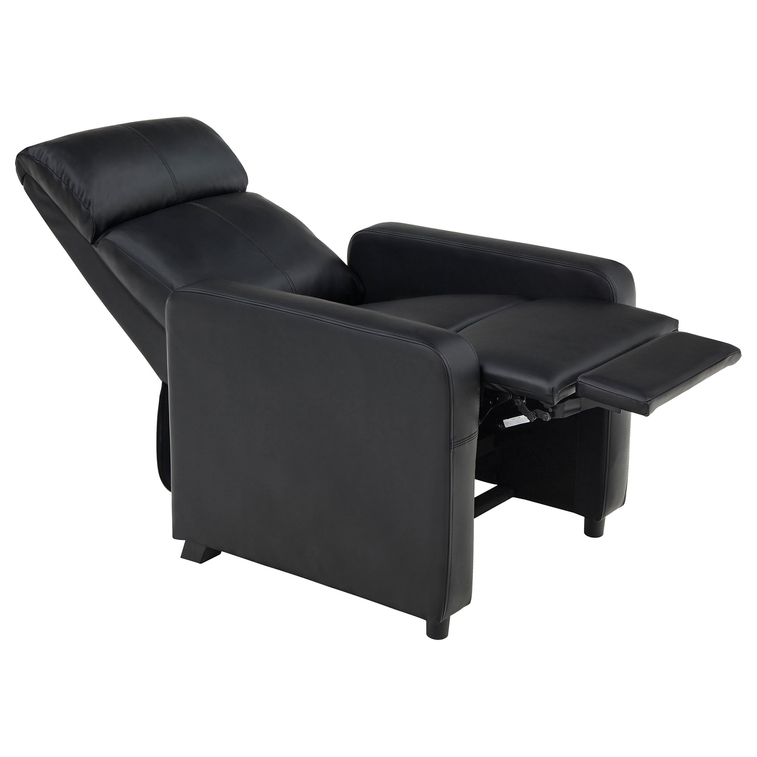 Toohey Upholstered Tufted Recliner Living Room Set Black — view 7