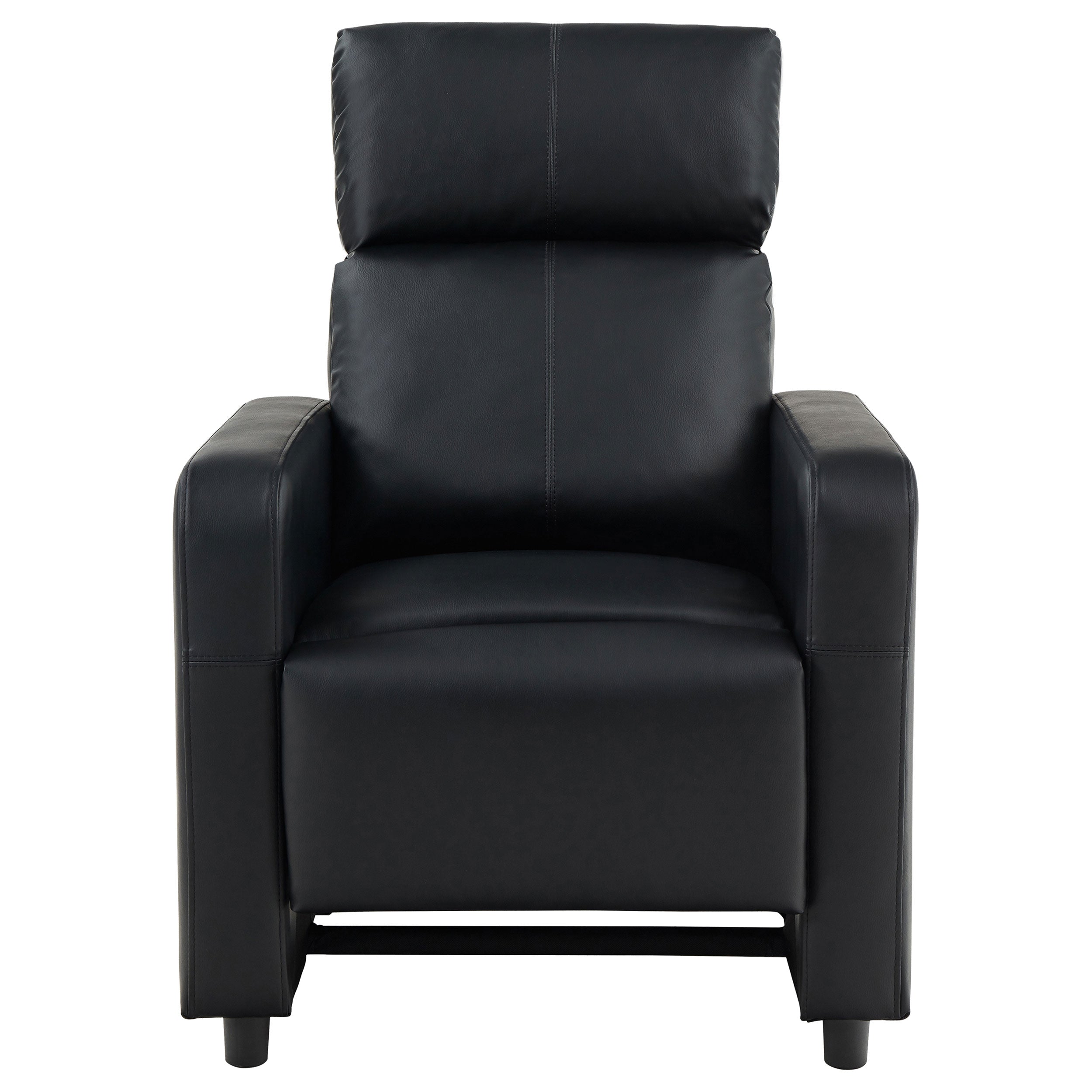 Toohey Upholstered Tufted Recliner Living Room Set Black — view 8
