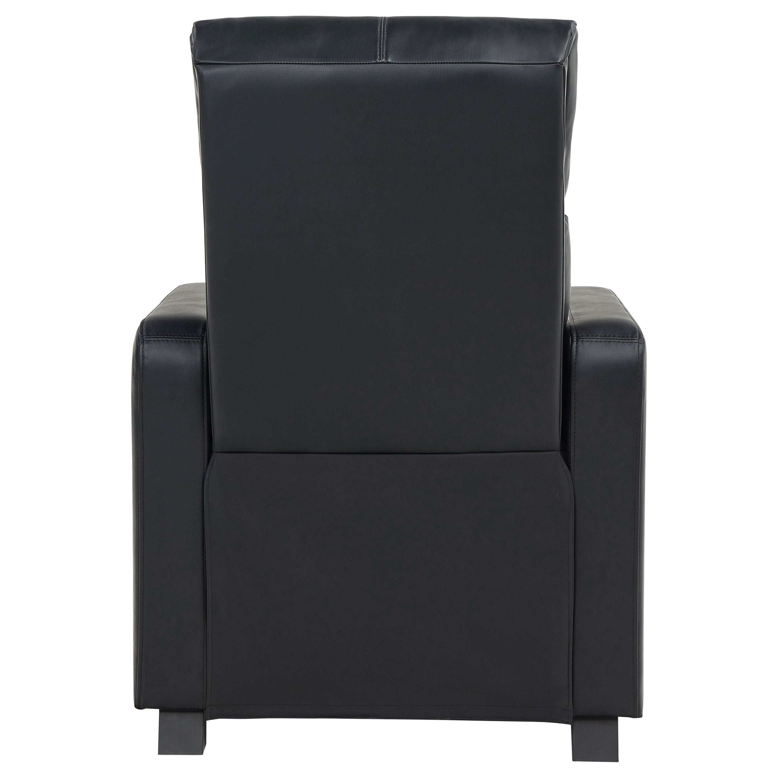 Toohey Upholstered Tufted Recliner Living Room Set Black — view 10