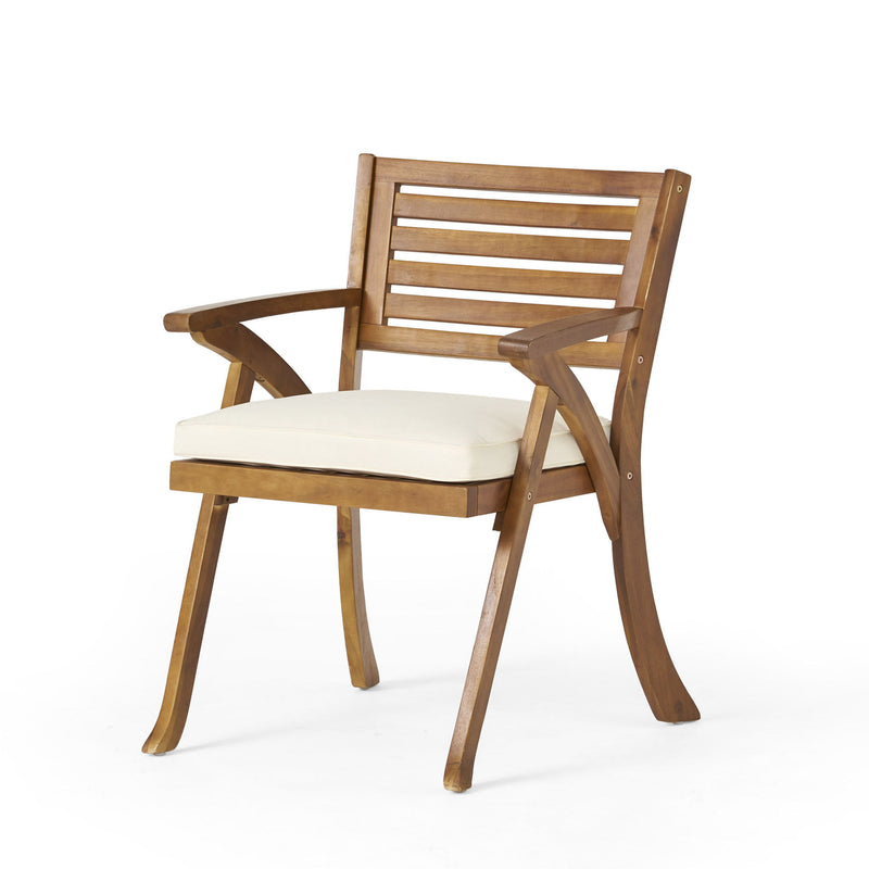 Dining Chair With Water Resistant Cushion - Teak