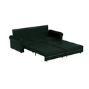 3 In 1 Convertible Sleeper Sofa With Nailhead Trim & Rolled Arm