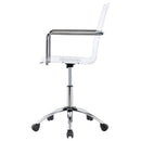 Amaturo - Acrylic Adjustable Home Office Desk Chair - Clear