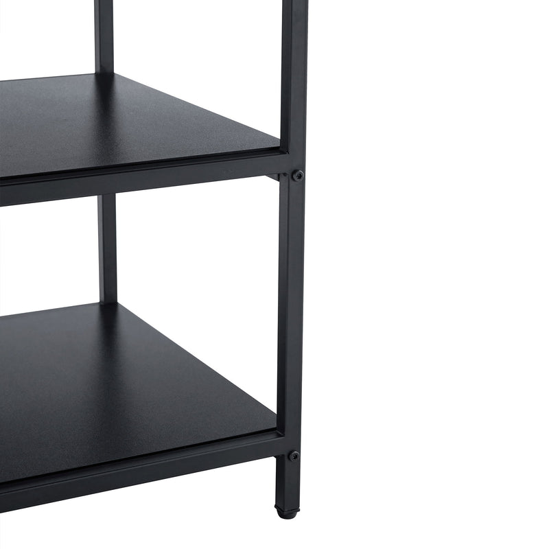 Modern Splicing Circular Dining Table With Double Layer Storage - Black / Wood