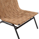Camden - Woven Accent Chair With Basket Weave Design Metal Frame - Brown