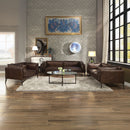 Brancaster - Accent Table - Top Grain Leather & Aluminum - Atlantic Fine Furniture Inc