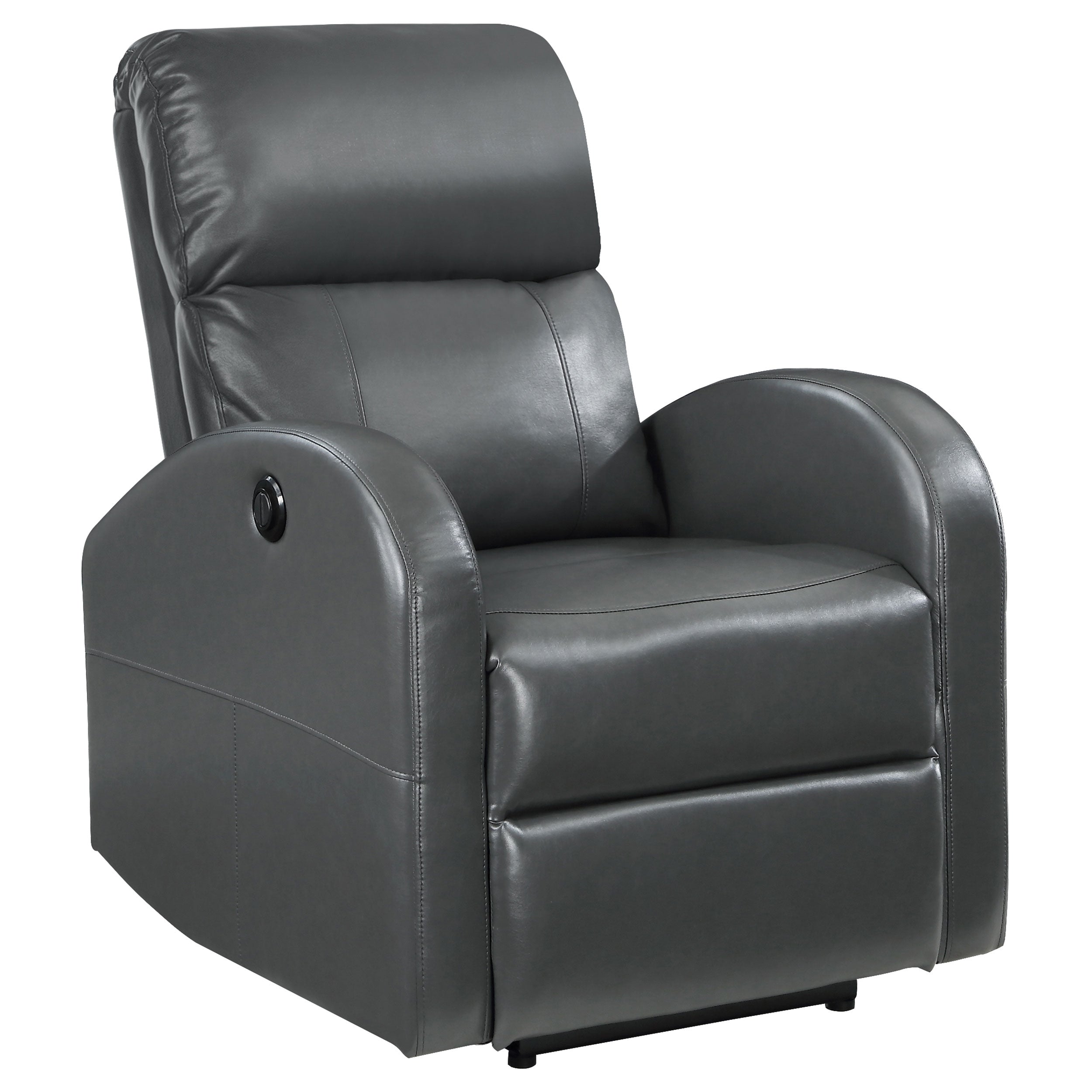Grant Upholstered Power Recliner Chair Grey — view 4
