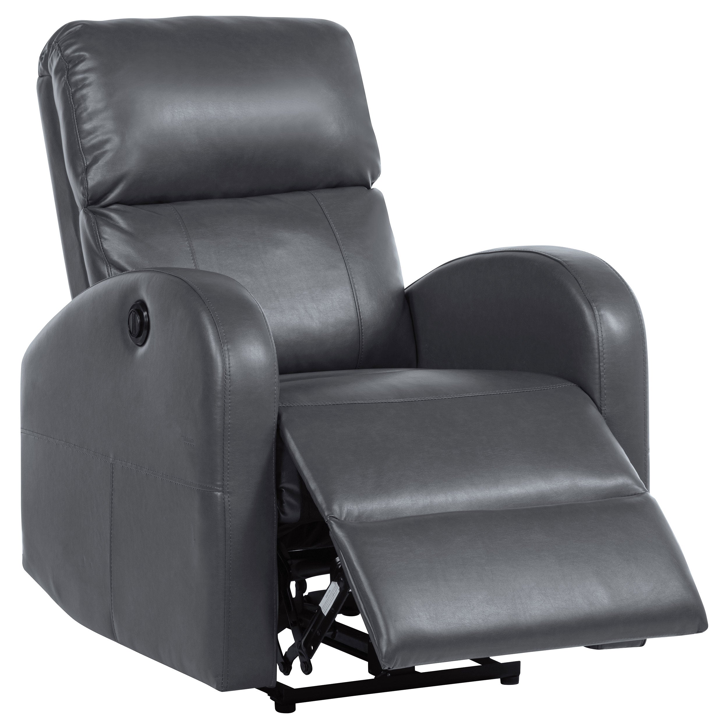 Grant Upholstered Power Recliner Chair Grey — view 1