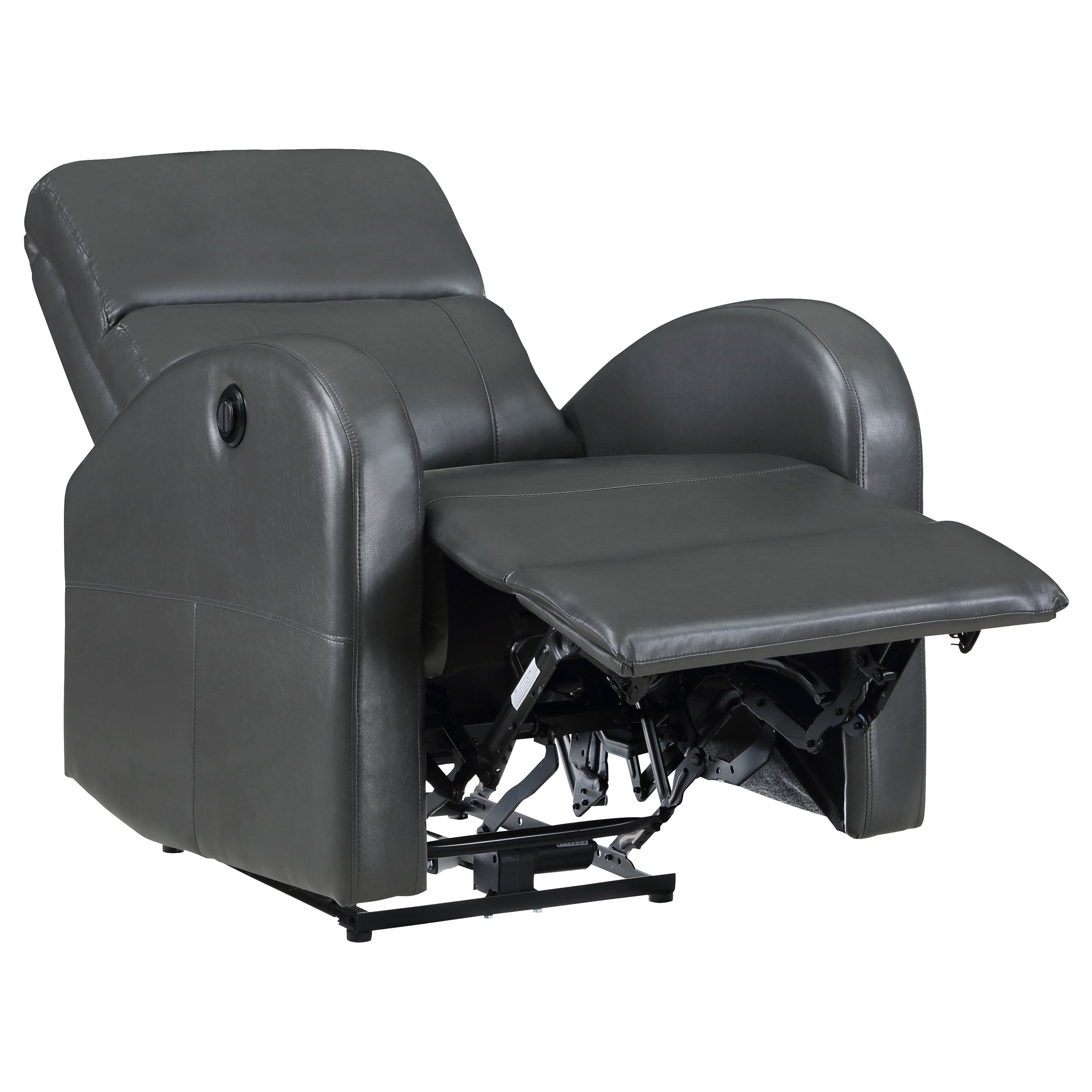 Grant Upholstered Power Recliner Chair Grey — view 5