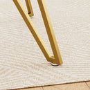 Modern Glass Dining Table With Metal Legs