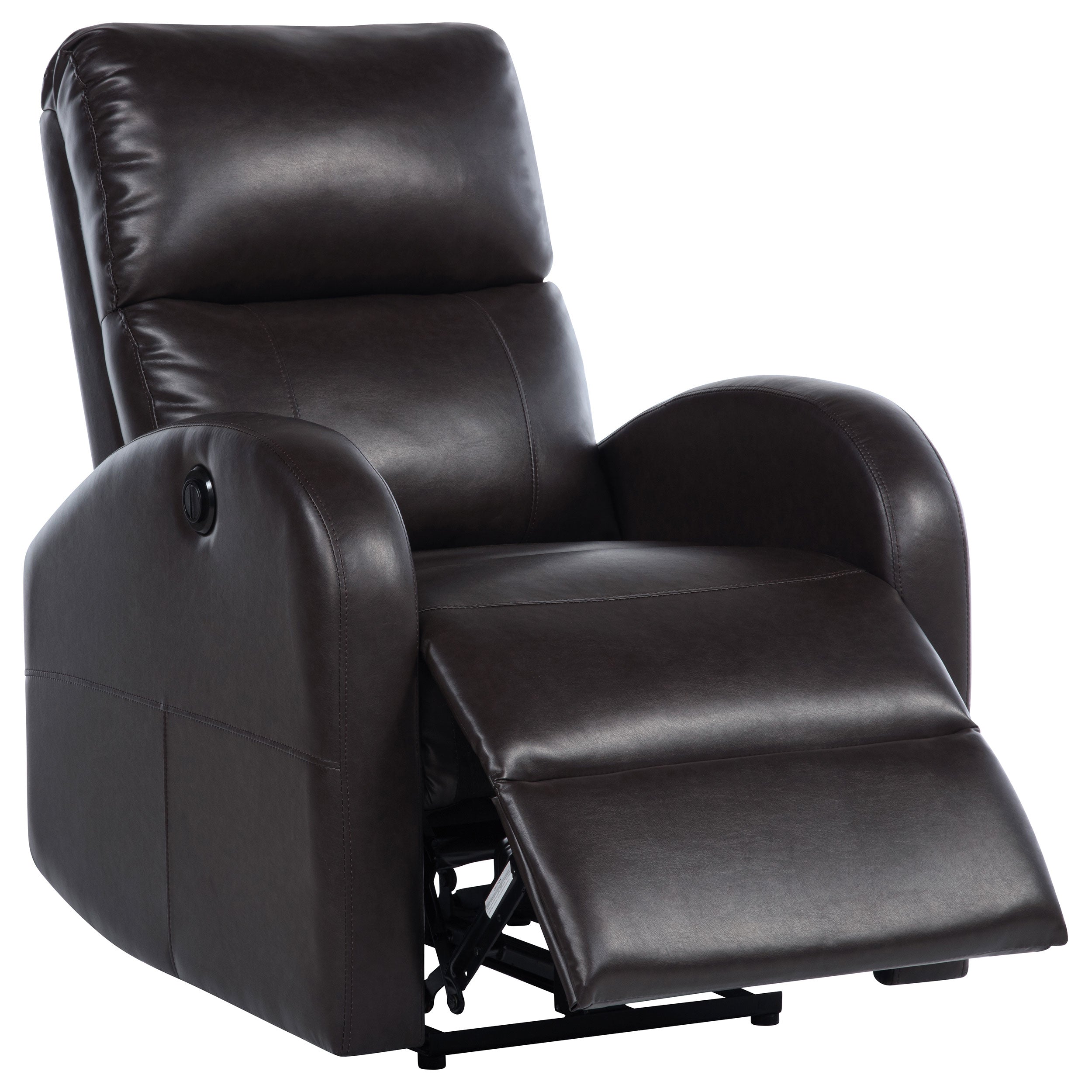 Grant Upholstered Power Recliner Chair Brown — view 1