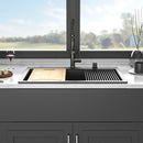 Granite Composite Quartz Kitchen Sink With Workstation Features And Drop In Design