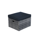 6 Piece Patio Wicker Sectional Set Patio Backyard Conversation Set Space Saving - Gray / Black