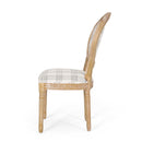 French Country Inspired Dining Chair With Iconic Round Backrest